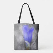 Blauwe Gentian-ventilator gedeeltelijke kleur Tote Bag (Achterkant)