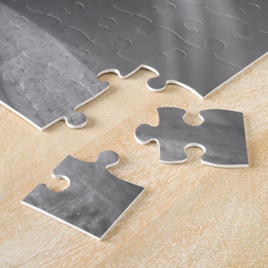 Blauwe gentian-ventilator in zwarte en witte Natuu Legpuzzel (Zijkant)