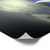 Blauwe Gentian-ventilator zwart-wit, gedeeltelijke Poster (Hoek)