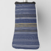 blauwe geo objecten golfheadcover (Draai 90)