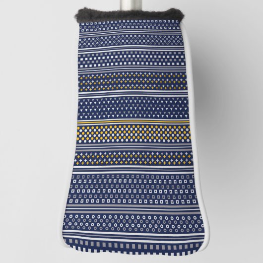 blauwe geo objecten golfheadcover (Draai 90)