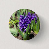 Blauwe Geocinth in de lente Ronde Button 3,2 Cm (Voorkant)