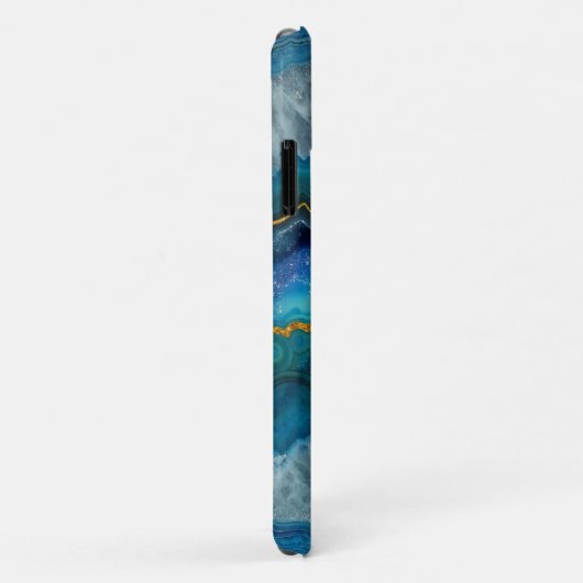 Blauwe Geode Agaat Monogram Case-Mate iPhone Case (Achterkant/rechts)