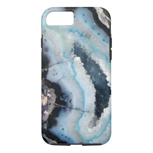 blauwe geode Case-Mate iPhone case (Achterkant)
