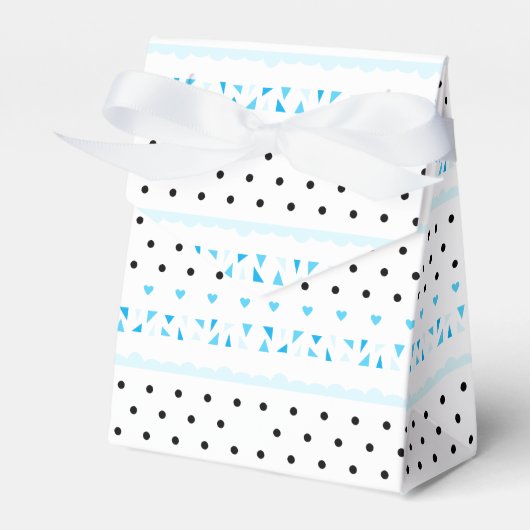 Blauwe geometrie bedankdoosjes (Voorkant Zijde)