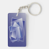 Blauwe geometrie burst sleutelhanger (achterkant)