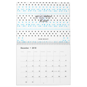 Blauwe geometrie kalender