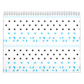 Blauwe geometrie kalender (Hoes)