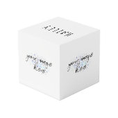 Blauwe geometrie kubus (Achter hoekig)