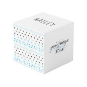 Blauwe geometrie kubus (Voorkant hoekig)