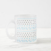 Blauwe geometrie matglas koffiemok (Links)