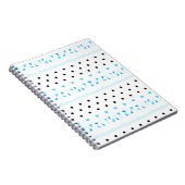 Blauwe geometrie notitieboek (Rechterzijde)