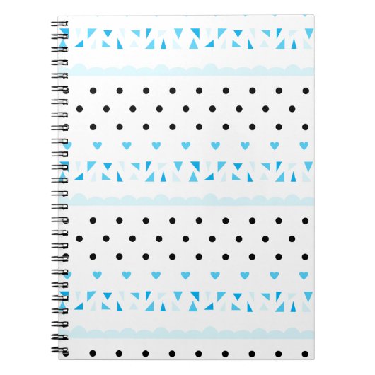 Blauwe geometrie notitieboek (Voorkant)