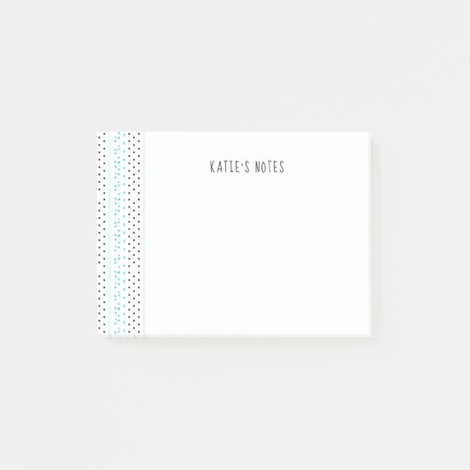 Blauwe geometrie post-it® notes (Voorkant)