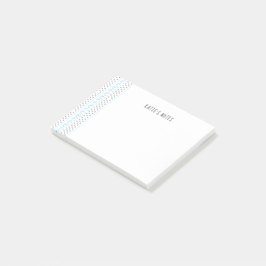 Blauwe geometrie post-it® notes (Schuin)