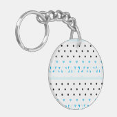 Blauwe geometrie sleutelhanger (Voorkant Links)
