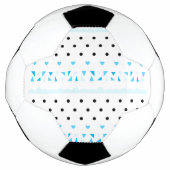 Blauwe geometrie voetbal (Voorkant)