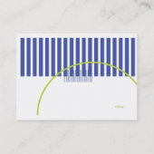 Blauwe geometrisch - Chubby Visitekaartje (Achterkant)