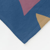 Blauwe Geometrisch Fleece Deken (Hoek)