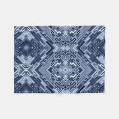 Blauwe Geometrische Abstracte Deken (Voorkant (Horizontaal))