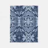 Blauwe Geometrische Abstracte Deken (Voorkant)