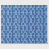 Blauwe Geometrische Abstracte Kunst Cadeaupapier (Vlak)