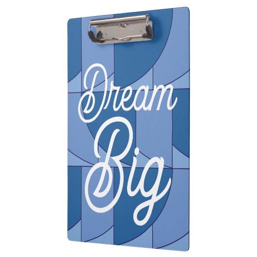 Blauwe Geometrische Abstracte Kunst Klembord (Links)