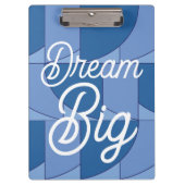 Blauwe Geometrische Abstracte Kunst Klembord (Voorkant)