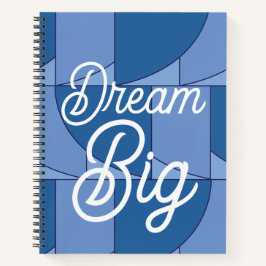 Blauwe Geometrische Abstracte Kunst Notitieboek