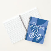 Blauwe Geometrische Abstracte Kunst Notitieboek (Binnen)