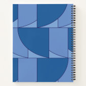 Blauwe Geometrische Abstracte Kunst Notitieboek (Achterkant)