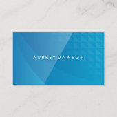 Blauwe geometrische achtergrond visitekaartje (Voorkant)