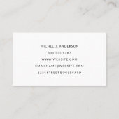 Blauwe Geometrische Achtergrond Visitekaartje (Achterkant)