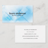 Blauwe Geometrische Achtergrond Visitekaartje (Voorkant / Achterkant)