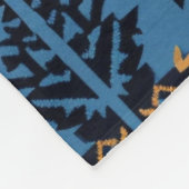Blauwe geometrische Azteekse gebreide print Fleece Deken (Hoek)