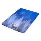 BLAUWE GEOMETRISCHE BERGEN HERTEN BADMAT (Gekanteld)