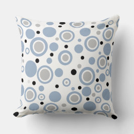Blauwe geometrische cirkels van leisteen kussen