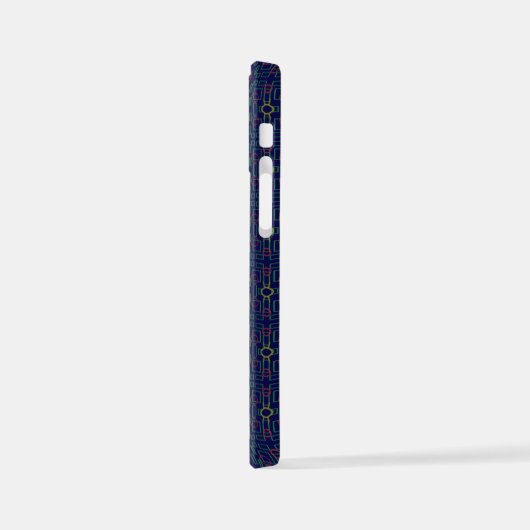 Blauwe Geometrische Gele Ovalen Telefoonhoes iPhone Hoesje (Linkerkant)