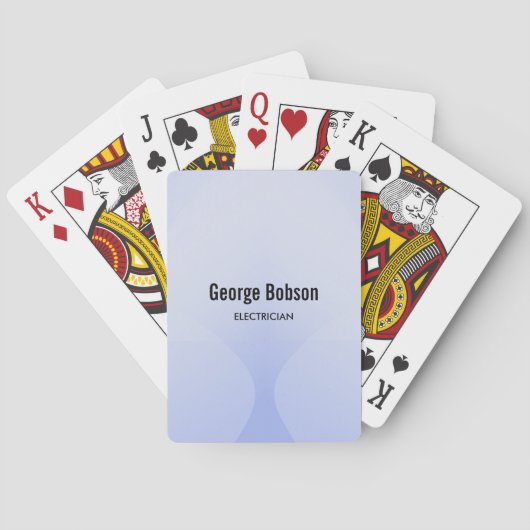 Blauwe geometrische gradiënt pokerkaarten (Achterkant)