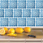 Blauwe Geometrische Keramische tegel Tegeltje