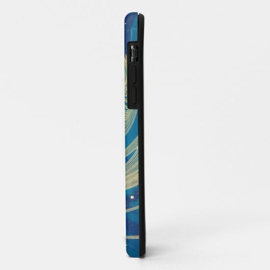 Blauwe geometrische kleurrijke Abstracte golven Case-Mate iPhone Case (Achterkant/links)