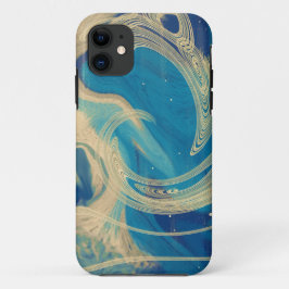 Blauwe geometrische kleurrijke Abstracte golven Case-Mate iPhone Case