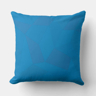 Blauwe, geometrische, koele, unieke, trendy illust kussen