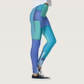Blauwe geometrische Leggings (Rechts)