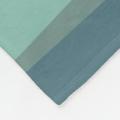 Blauwe geometrische oceaangolven fleece deken (Hoek)