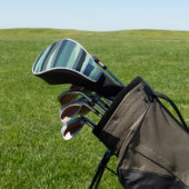 Blauwe geometrische oceaangolven golfheadcover (Insitu)