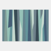 Blauwe geometrische oceaangolven inpakpapier vel (Voorkant 2)