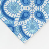 Blauwe geometrische print Fleece deken (Hoek)