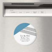 Blauwe geometrische streep slaat de magneetdatum o magneet (Insitu (Vaatwasser))