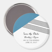 Blauwe geometrische streep slaat de magneetdatum o magneet (Voorkant / Achterkant)